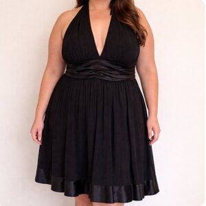 Bari Jay Formal Black Halter‎ Midi Dress - Women's Size 20